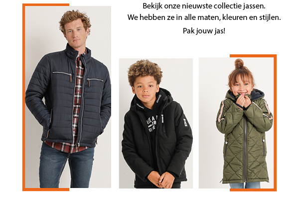 bekijk onze nieuwste collectie jassen. we hebben ze in alle maten kleuren en stijlen. pak jouw jas!