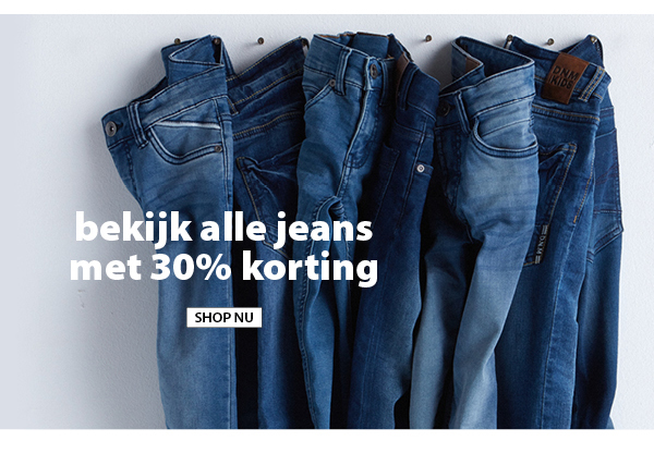 bekijk alle jeans met 30% korting shop nu