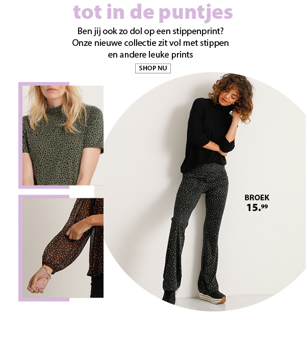 dames broek stippen terstal