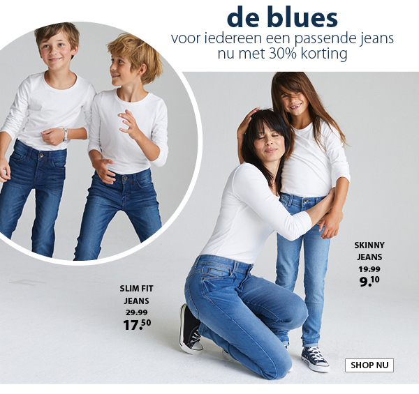 jeans hele gezin dames heren kids