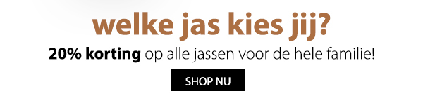 winterjassen 20% korting