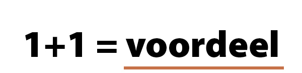 1+1 = voordeel