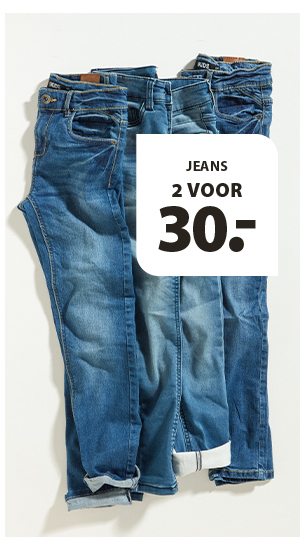 2 jeans voor 30,-