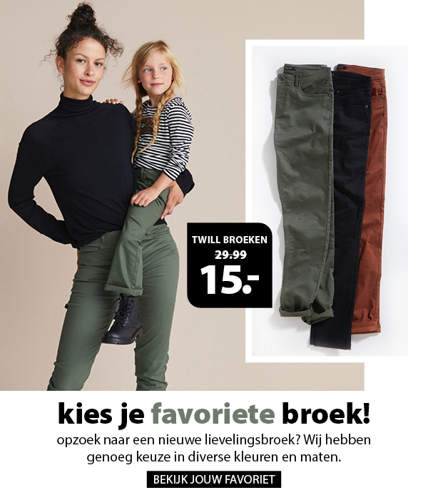 twill broeken dames