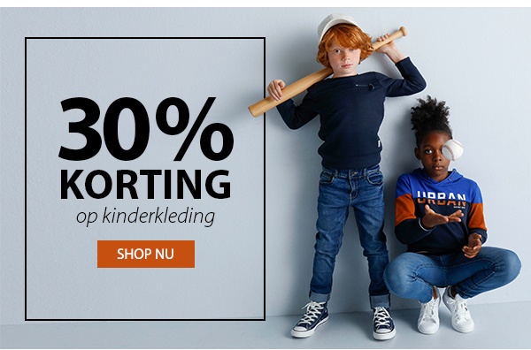 30% korting op kinderkleding