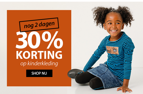 30% korting op kinderkleding