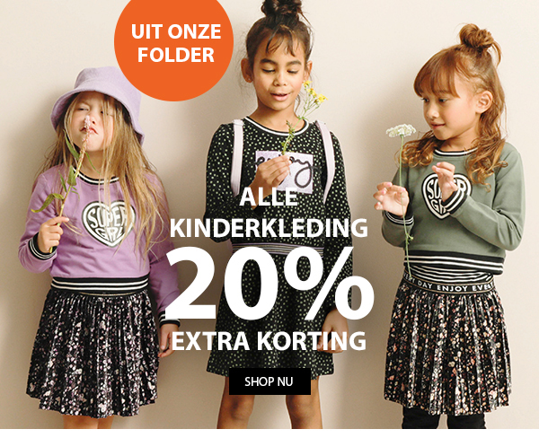 alle kinderkleding 20% korting