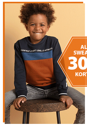 alle sweatshirts 30% korting