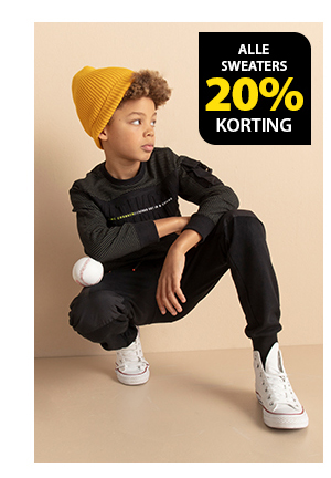 alle sweaters 20% korting