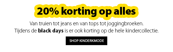 20% korting op alles