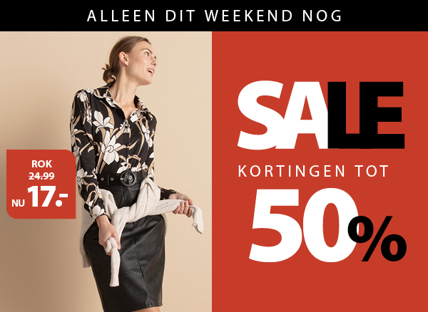 sale kortingen tot 50%