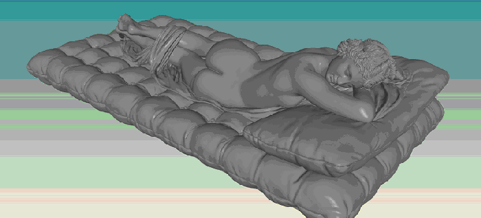 Sleeping Hermaphrodite healed, unioned and rendered in Polygonica (24M triangles). © 2014 MachineWorks Ltd.